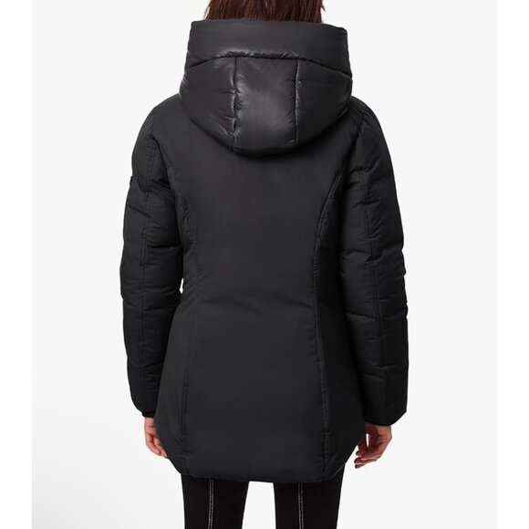 NEW Bernardo Large Black Puffer Coat Layered Hooded Water Resistant Winter $180 - Picture 3 of 16